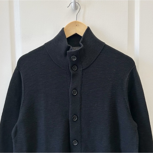 Banana Republic Men's Black Cardigan Cotton Sweater Jacket Size Medium NEW - Picture 5 of 14